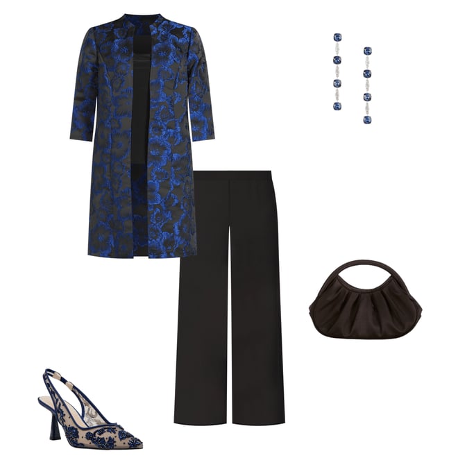 Alex Evenings Georgette Chiffon Wide Leg Mid Rise Flowy Pants