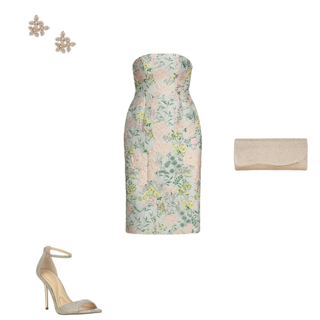 gold strapless brocade midi dress with pockets reviews Strapless Brocade Pockets Midi Dress Strapless Brocade Midi with Pocke –  The Dress Outlet