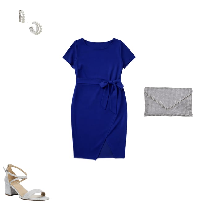 Kensie Plus Size Crepe Scuba Short Sleeve Bow Detail Knee Length Dress |  Dillard's