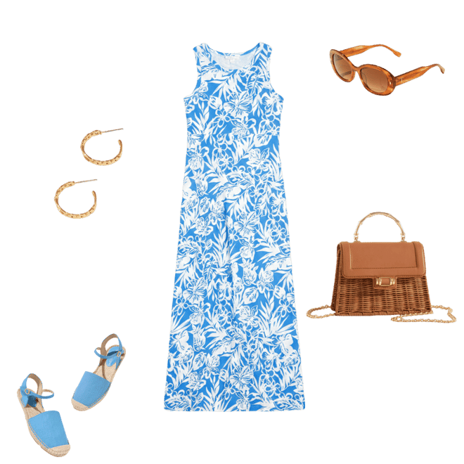 sleeveless jersey summer dress Printed Sleeveless Jersey VNeck FrontKnot Dress-Aqua sky  Tribal Fashion