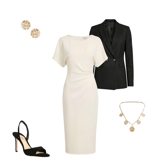 Antonio Melani Carter Short Sleeve Crew Neck Crepe Sheath Midi Dress |  Dillard's
