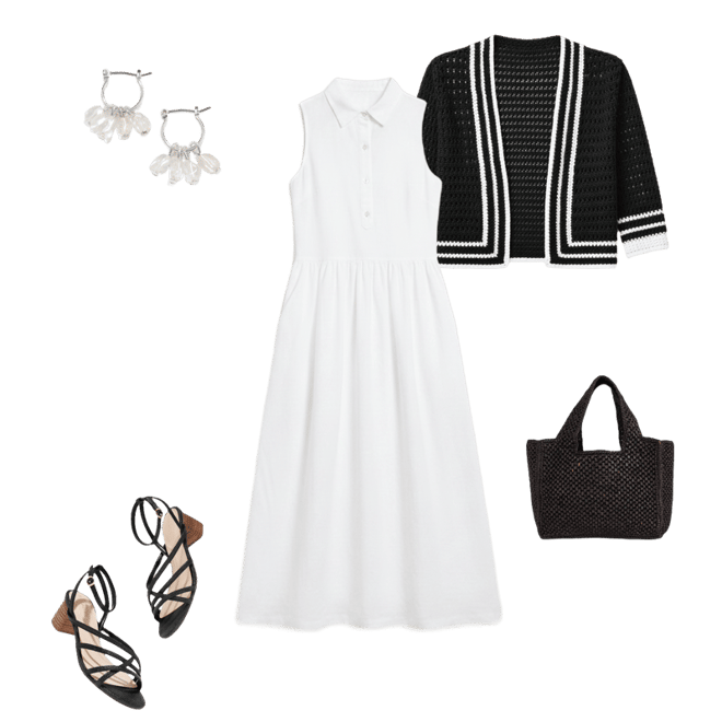 long sleeveless t shirt dress Women's T-Shirt with Open Back 3XL / Black and White Stripes On the shorter side The Anrabess T-Shirt Midi Dress