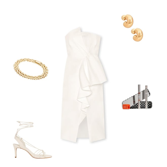 ivory strapless mini dress Ivory Sparkle Mini Dress main image 0