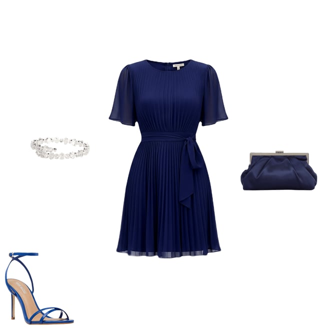 Sam Edelman Short Sleeve Pleated Mini A Line Dress | Dillard's