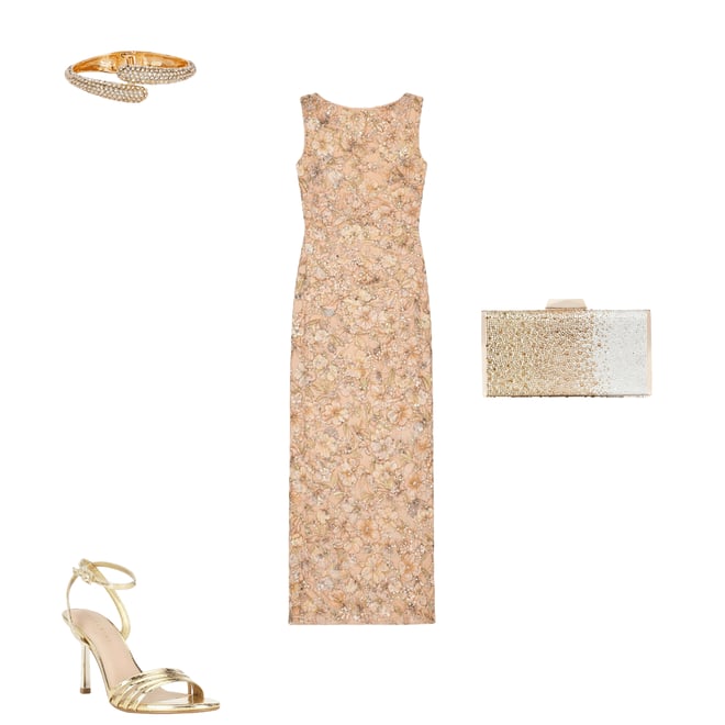 Aidan Mattox Sleeveless Embroidered Beaded Mesh Gown | Dillard's