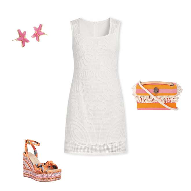 Lucy Paris Malaga Mesh Embroidered Square Neck Sleeveless Mini Dress |  Dillard's