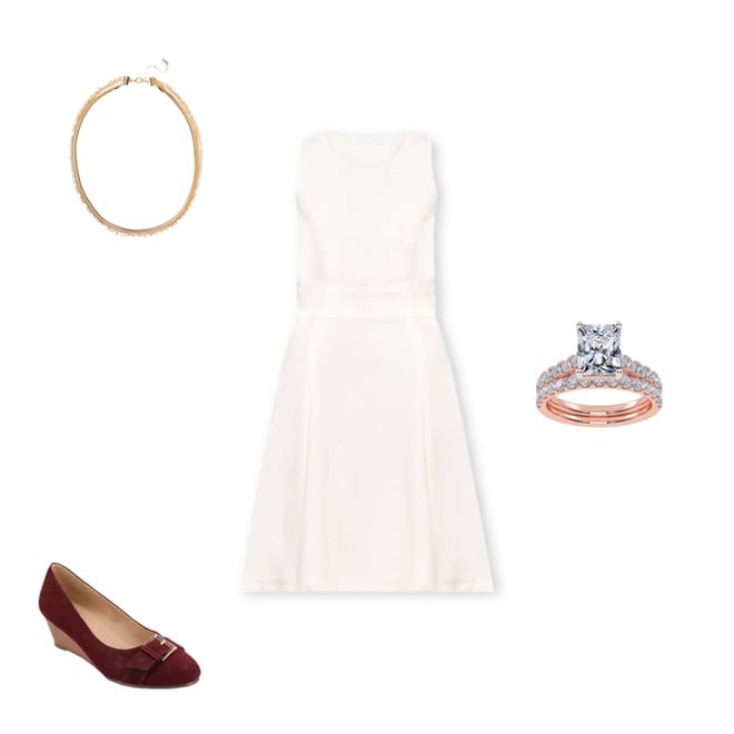 Black Label by Evan-Picone Sleeveless Fit & Flare Dress-JCPenney, Color:  Natural White