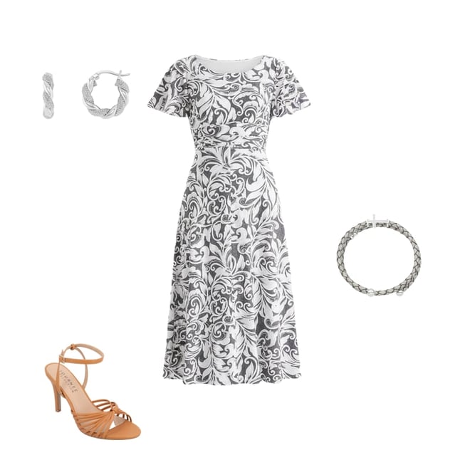 perceptions short sleeve midi fit flare dress Short Sleeve Flare Midi Dress with Pockets Solid – iconic luxe main image 1