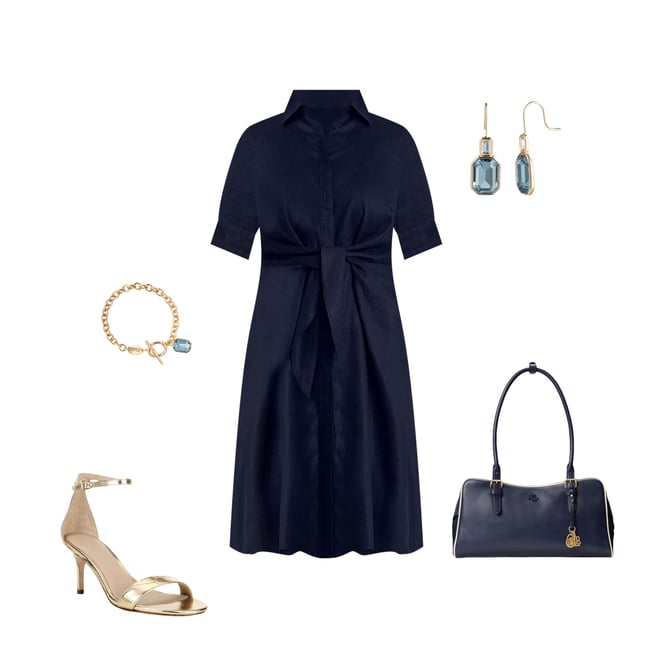 ralph lauren ponte fit and flare dress C2024-SS98 main image 1