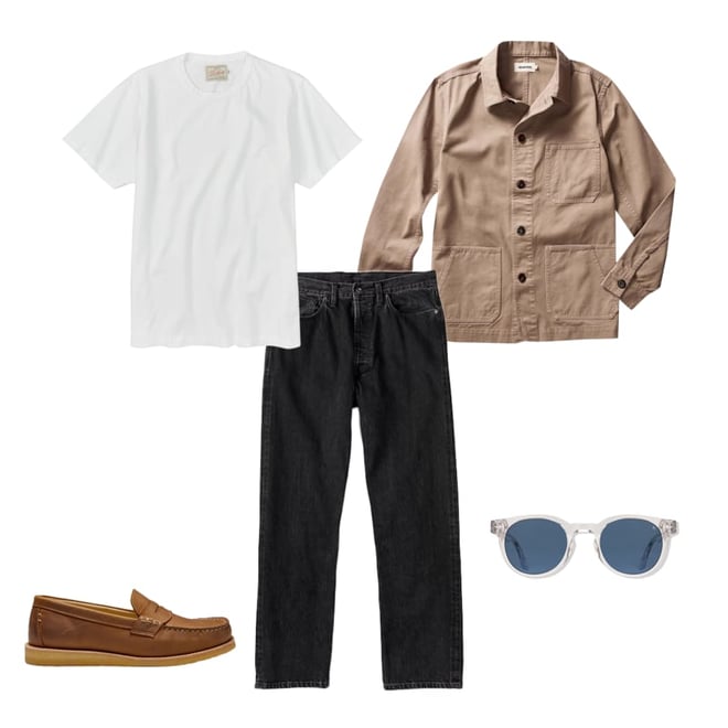 3sixteen Classic Straight Selvedge Denim Jeans - Stonewashed