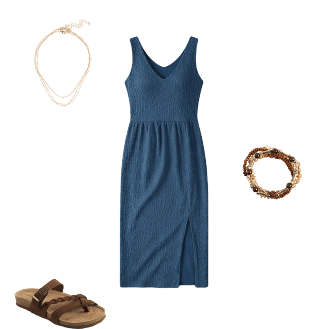 Bare Textured Midi Dress | maurices