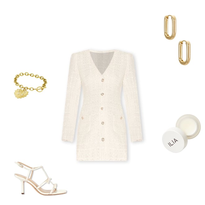 audrey dress in ivory sau lee AUDREY 裙子