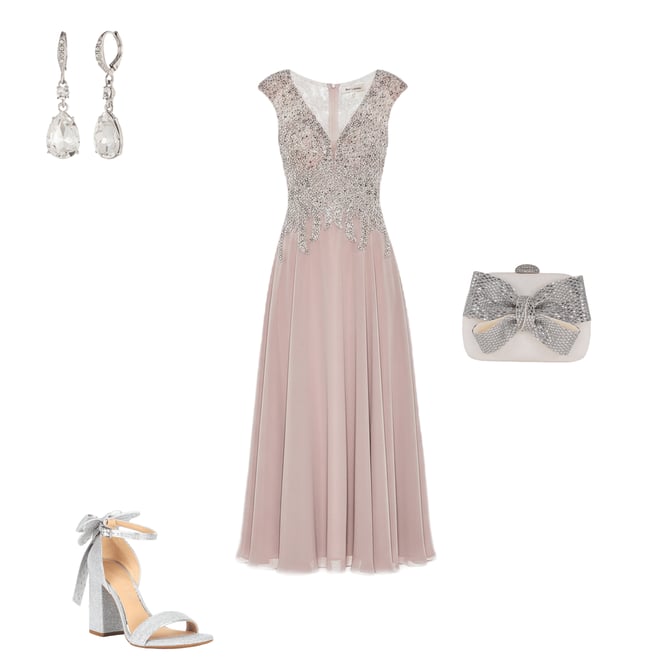 Mac Duggal Cap Sleeve Embellished A Line Midi Dress | Dillard's