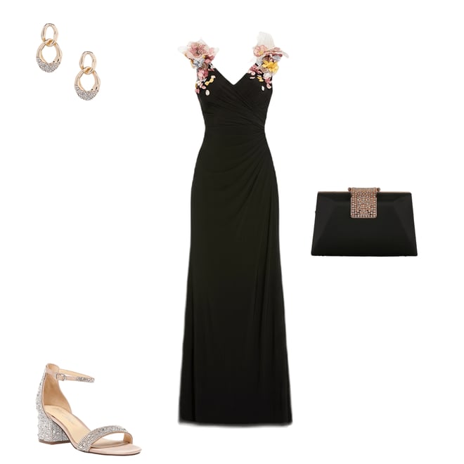 Mac Duggal Sleeveless Jersey Gown With 3D Flower Detail | Dillard's