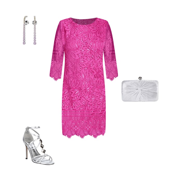 bat lace dress Blue Planet | New women's lace patchwork bat sleeve dress main image 1