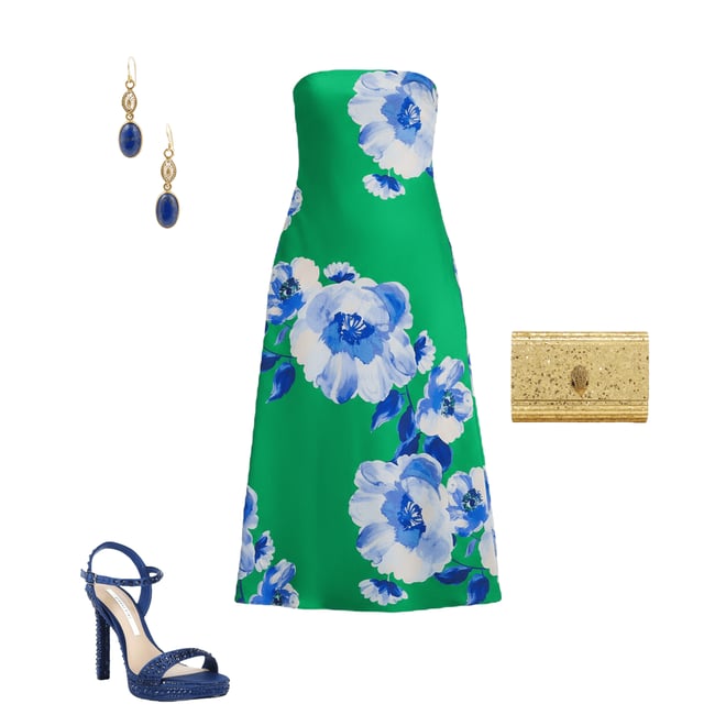 kapri slip dress green floral RUNAWAY THE LABEL Kapri Slip Dress – 27 Boutique