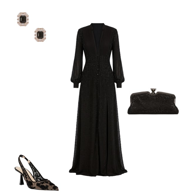 night out black dress Wild Night Black Maxi Dress - US 4