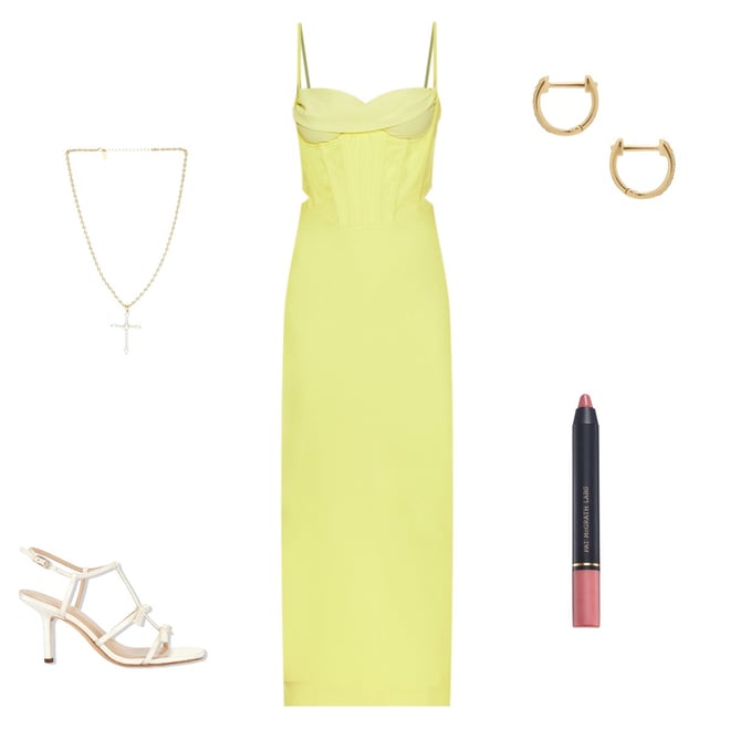Bardot Martini Midi Dress in Limoncello | REVOLVE