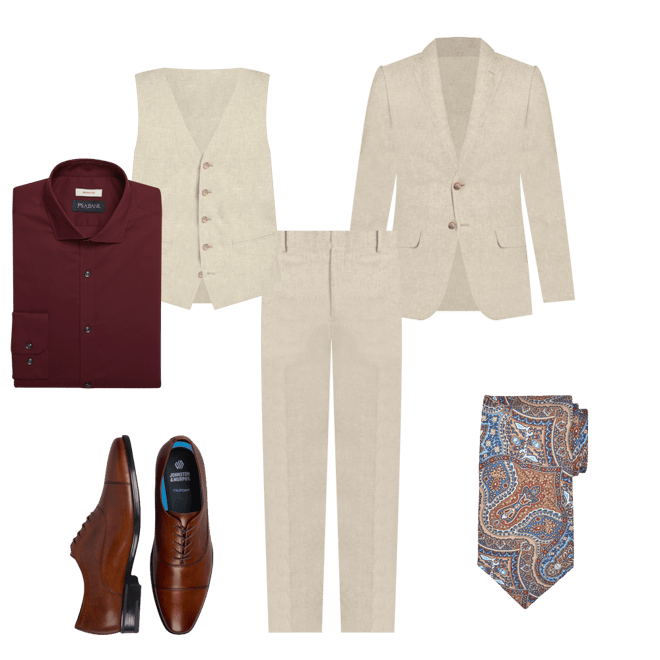 Jos. A. Bank Slim Fit Linen Blend Suit Separates Pants - Jos. A