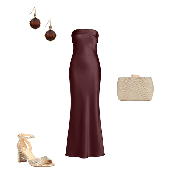 burgundy dresses for teens Olivine Dress – Retrofete main image 0