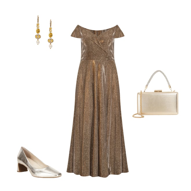 Xscape Plus Size Metallic Glitter Sleeveless Off-the-Shoulder Sweetheart  Neck Ball Gown | Dillard's