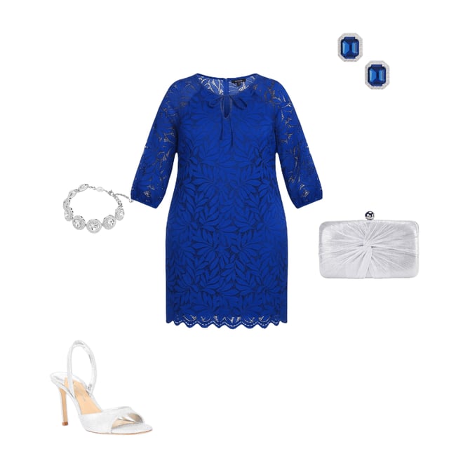 lace affair dresses Cocoa La Femme - 27958 Short Sleeve Floral Appliqued Tulle Dress main image 1