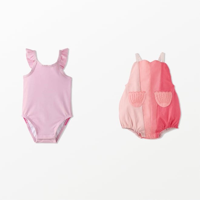 Baby Sleeveless Linen Seashell Romper | Hanna Andersson