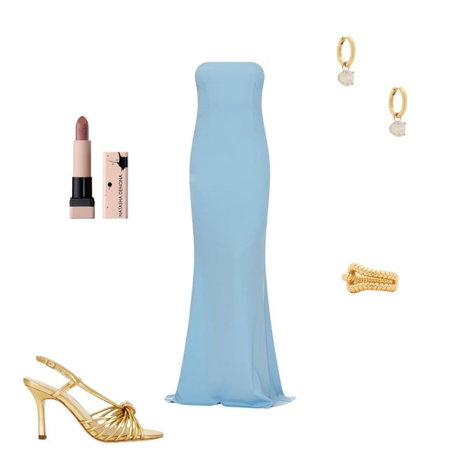 princess polly baby blue dress Disney-Inspired Sleeping Beauty Princess Aurora Blue Dress with Accessories main image 0
