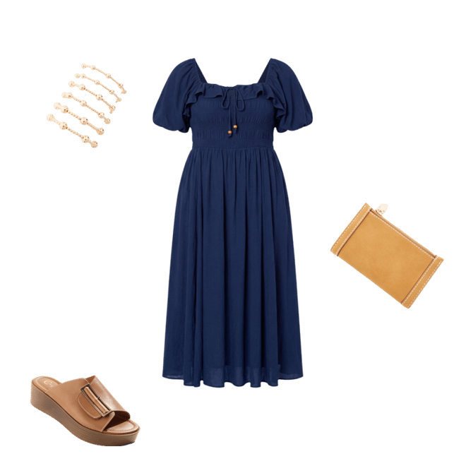 cato navy blue dress Classic Tie Front Shirt Dress