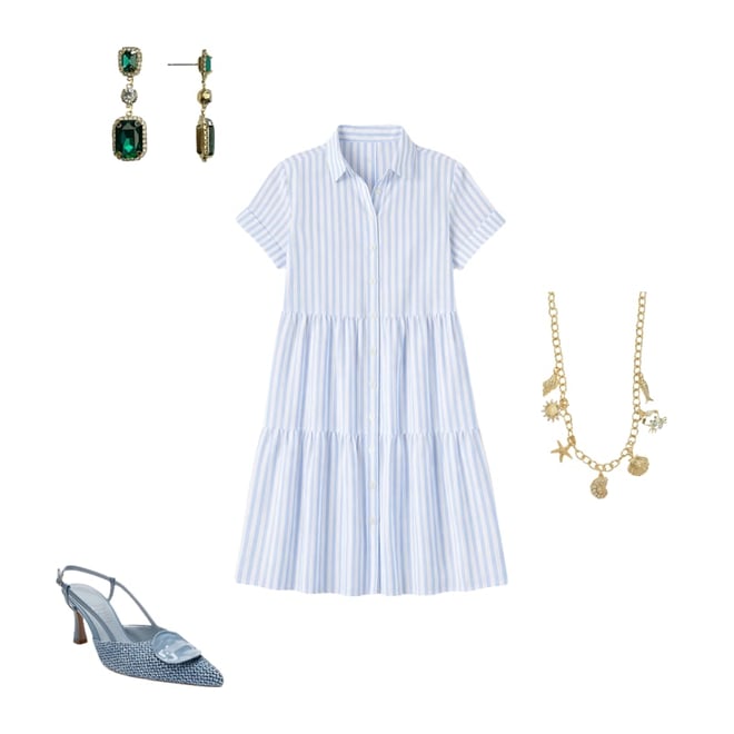alyx dress blue Alyx blue striped sheath dress