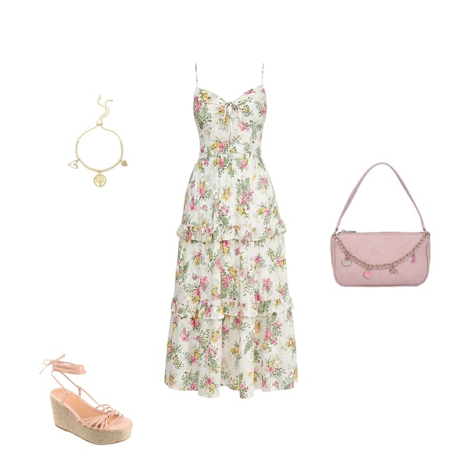 city triangle womens a-line dress juniors City Triangle Womens Juniors Sweetheart Neck Sleeveless Floral A-Line Dress,  Color: Ivory Pink Green
