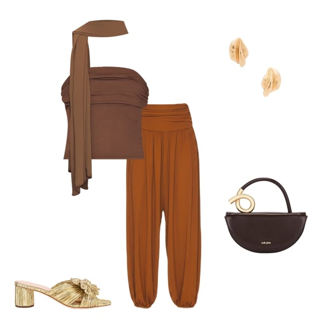 Cult Gaia Azariah Top Handle Bag in Espresso | REVOLVE