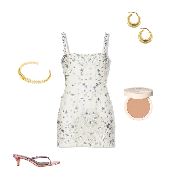 majorelle white sequin mini dress MAJORELLE Portia Mini Dress in White