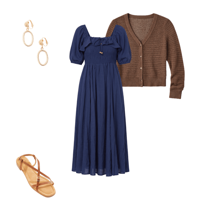 cato navy blue dress Classic Tie Front Shirt Dress