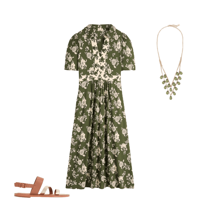 boden heidi jersey dress Boden Women's Heidi Jersey Midi Tea Dress in Green