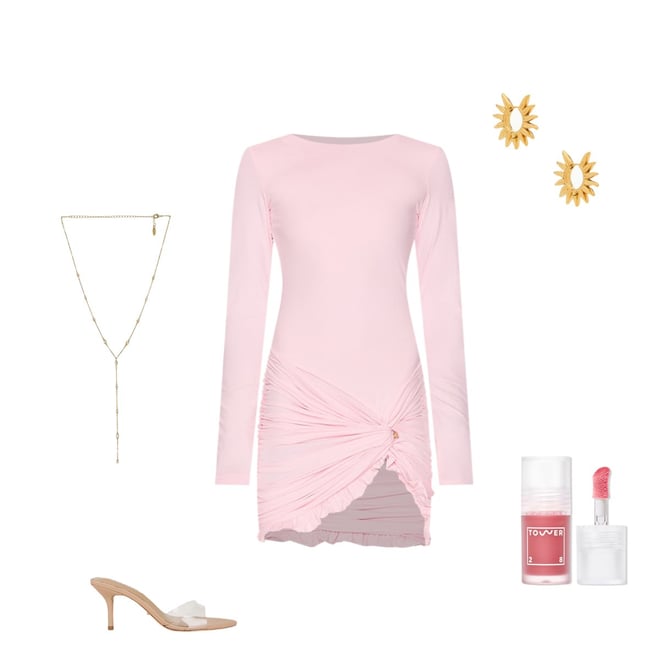 pink dress polyvore Spring Style Inspiration | Little Pink Dress - So She Writes by Miss Dre