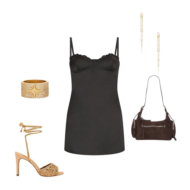 carminia mini dress in black superdown Superdown Claire Mini Dress
