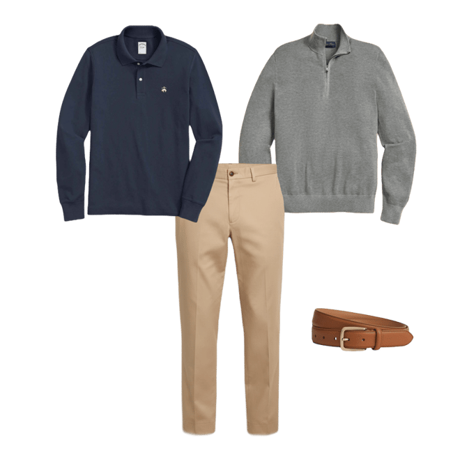 Golden Fleece® Stretch Supima® Long-Sleeve Polo Shirt
