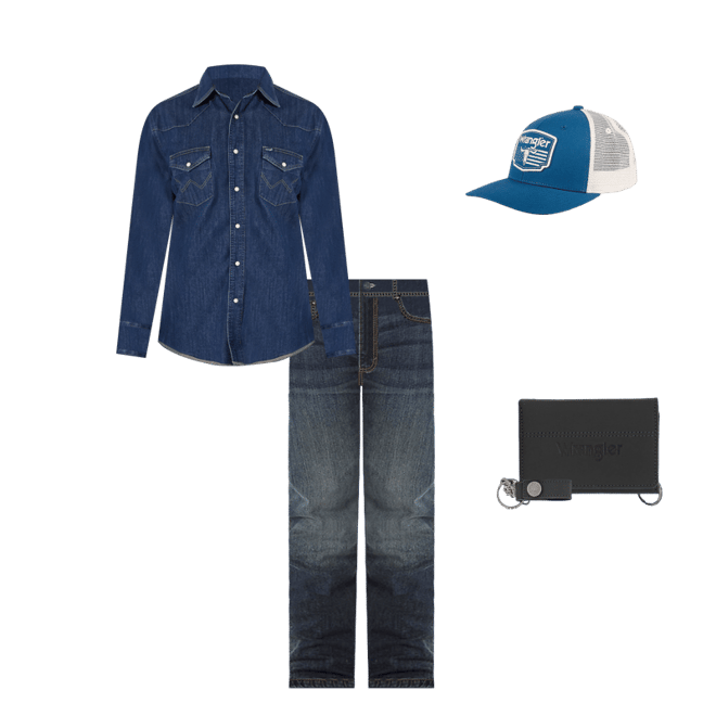 Cowboy Cut® Long Sleeve Western Denim Snap Work Shirt
