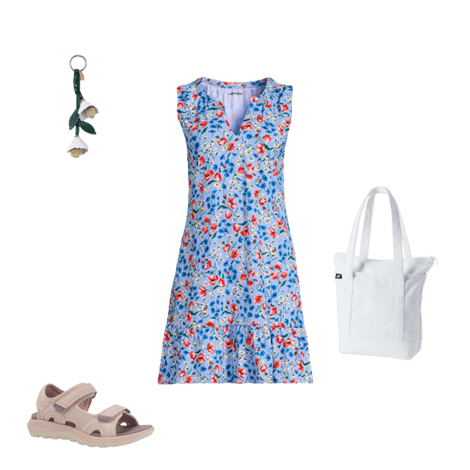 lands end women's cotton jersey notch neck dress Lands' End Cotton Jersey Notch Neck Dress With Soutache in Blue