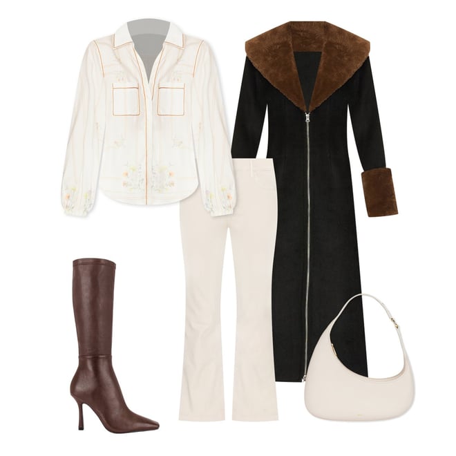 LPA Giovanna Coat in Black Taupe REVOLVE