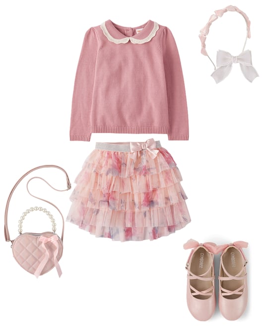 4th bundle featuring 4 items which compliment Girls Peter Pan Crochet Sweater