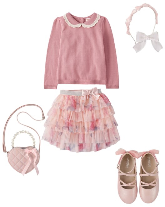 Girls Ballet Zip Up Hoodie - Tiny Dancer - Pressed rose