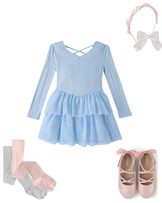 1st bundle featuring 3 items which compliment Girls Glitter Tiered Tutu Dress