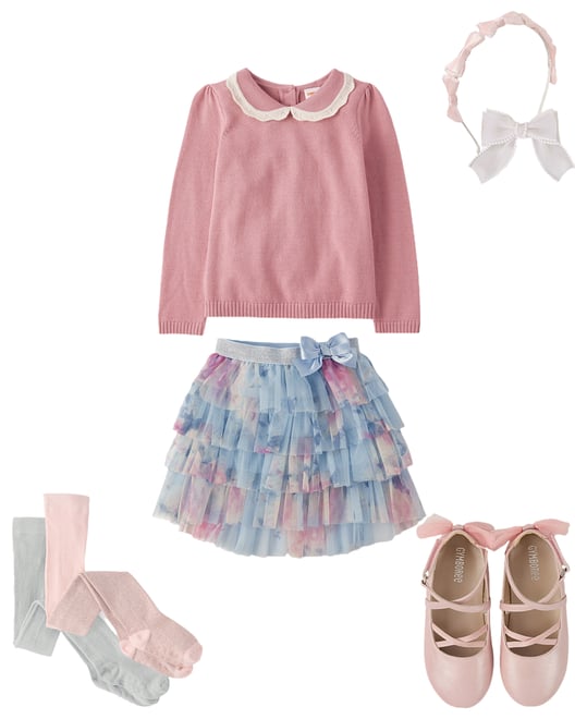 Girls Ballet Zip Up Hoodie - Tiny Dancer - Pressed rose