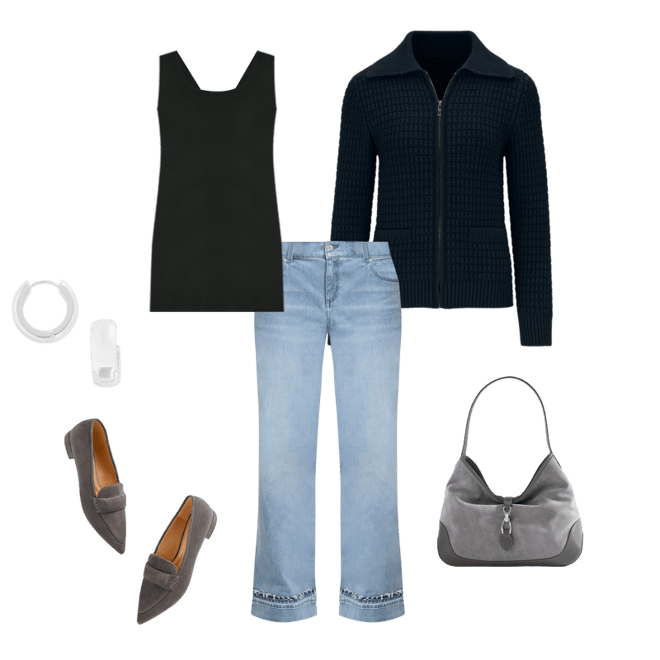 Textured Zip Front Cardigan | Talbots