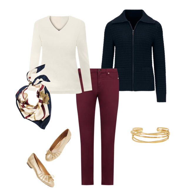 Textured Zip Front Cardigan | Talbots