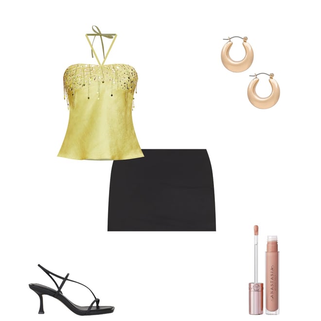 Yasmin Hand Beaded Halter Neck Top