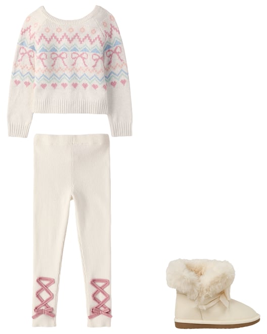 2nd bundle featuring 2 items which compliment Girls Lace Up High Rise Sweater Leggings