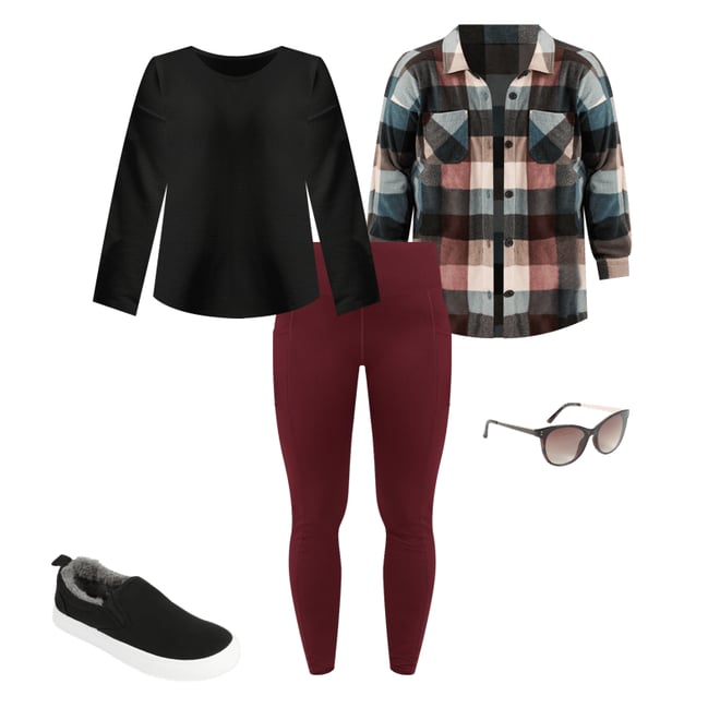 Plus Size 24/7 Clara Seersucker Long Sleeve Tee